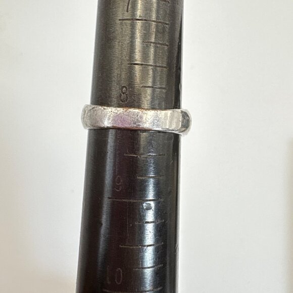 Silver Plated Two Tone Blue Crystal Cable Design Statement Ring Size 8 - Picture 10 of 11